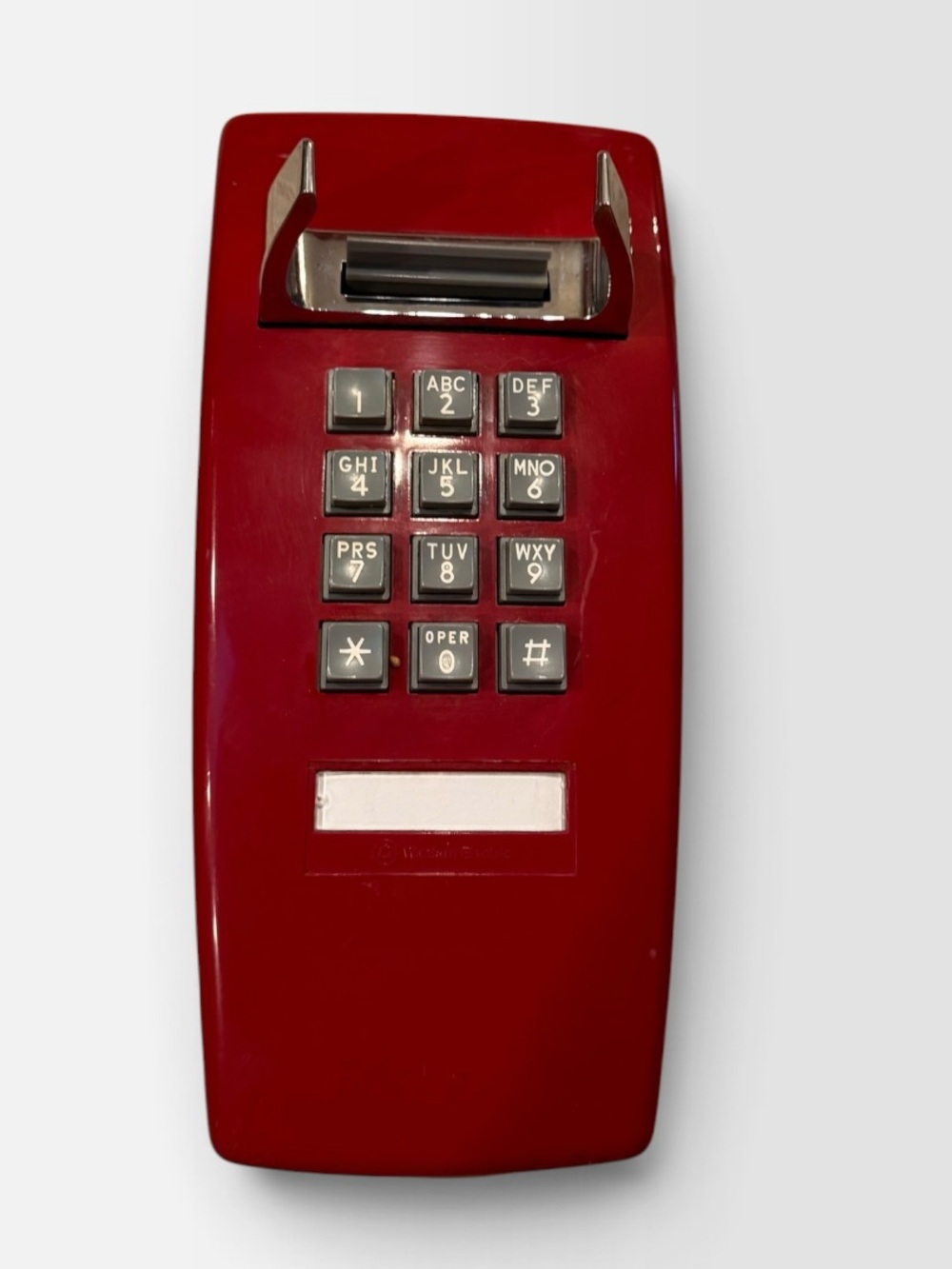 Vintage Red Wall Push Button Phone